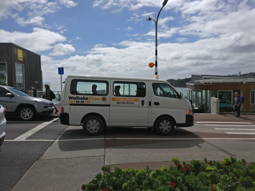 Waiheke Five-O van on the island road