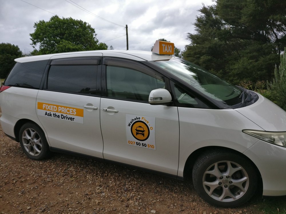 Waiheke taxi service on a sunny day